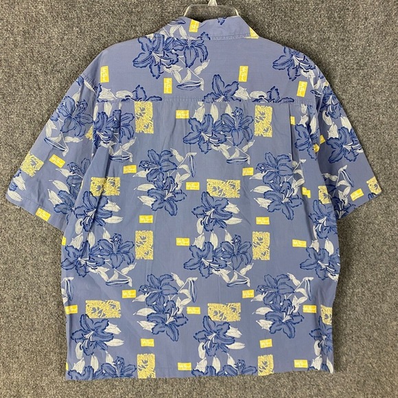 Point Zero Hawaiian Shirt Men's XL Short Sleeve Button Up 100% Cotton - Picture 9 of 10